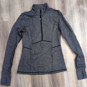 Lululemon Toasty Tech Herringbone Half Zip Pullover Thumbholes